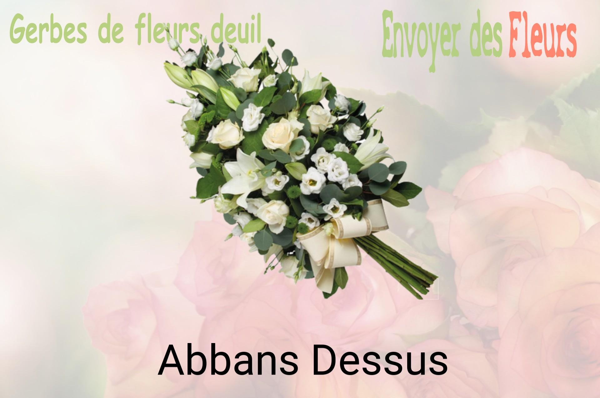 Gerbe de fleurs de deuil livrée à Abbans-Dessus